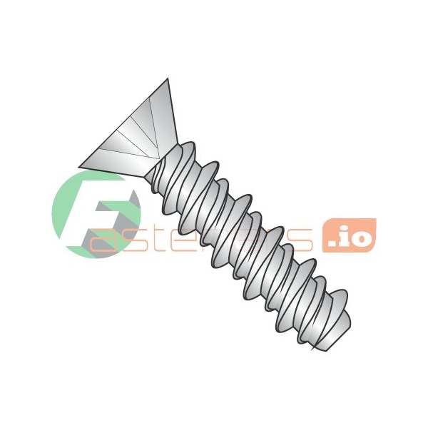 Newport Fasteners Thread Cutting Screw, #4 x 3/8 in, 18-8 Stainless Steel Flat Head Phillips Drive, 5000 PK 929614 - main